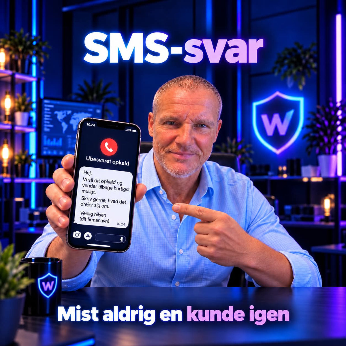 WebWatch365 SMS - svar ved ubesvaret opkald